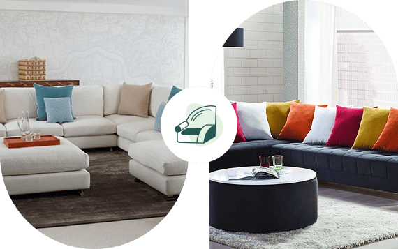 velvet sofa cushions Dubai