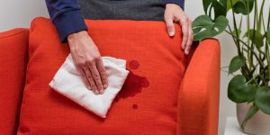 Stain removal from Upholstery
