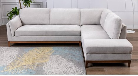 L shape fabric sofa Dubai