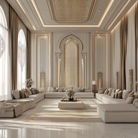 Moroccan style indoor space in Dubai