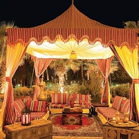 Moroccan style outdoor space in Dubai