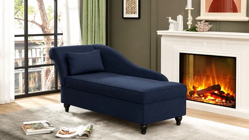 Extended seat sofa for stretching and relaxing