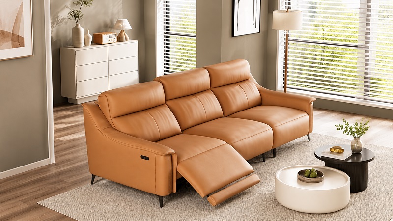 Reclining sofa in a relaxed home
