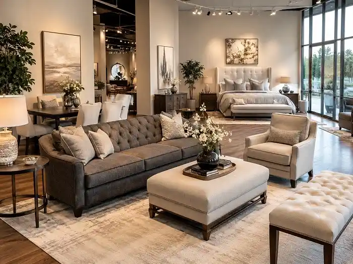 Elegant modern living showroom interior