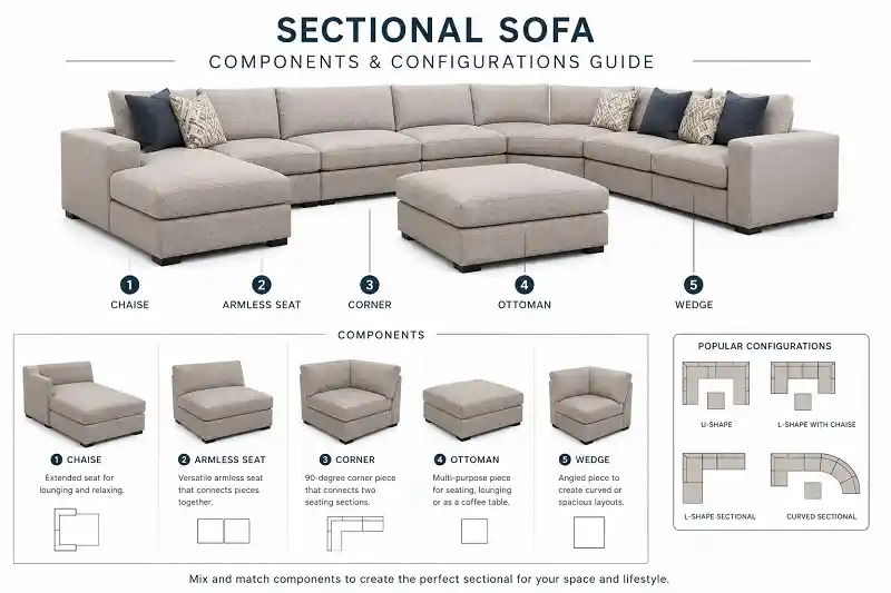 Sectional sofa components and configurations guide