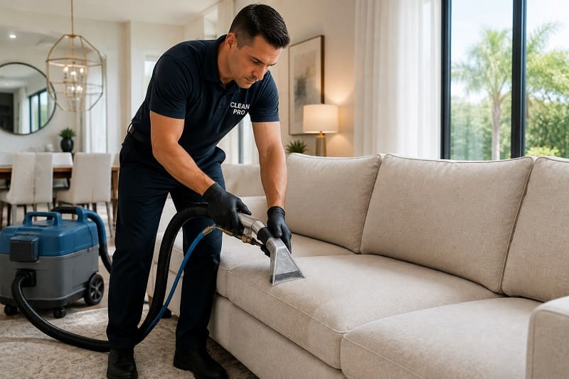 Professional sofa upholstery cleaning service