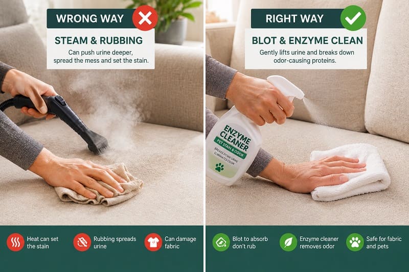 Right and wrong sofa cleaning methods