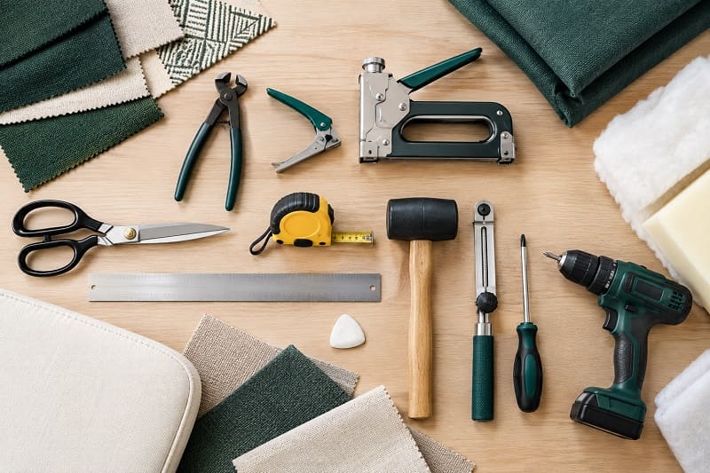Essential tools for chair reupholstery