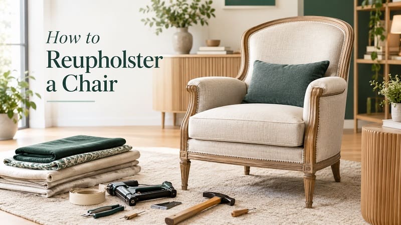 How to reupholster a chair professionally
